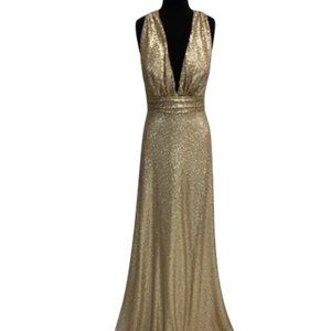 Revelry Dylan Champagne Gold Dress